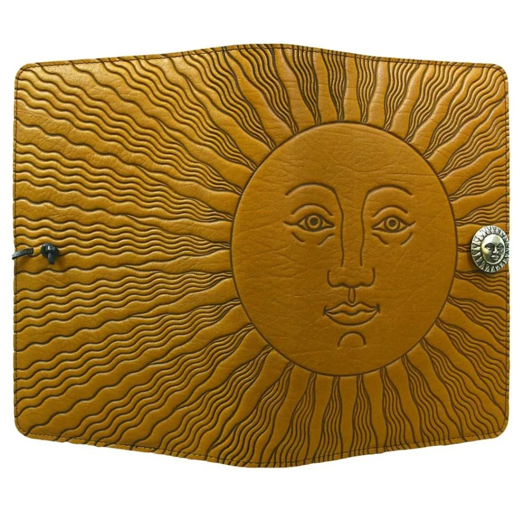 Leather Refillable Journal Notebook, Sun