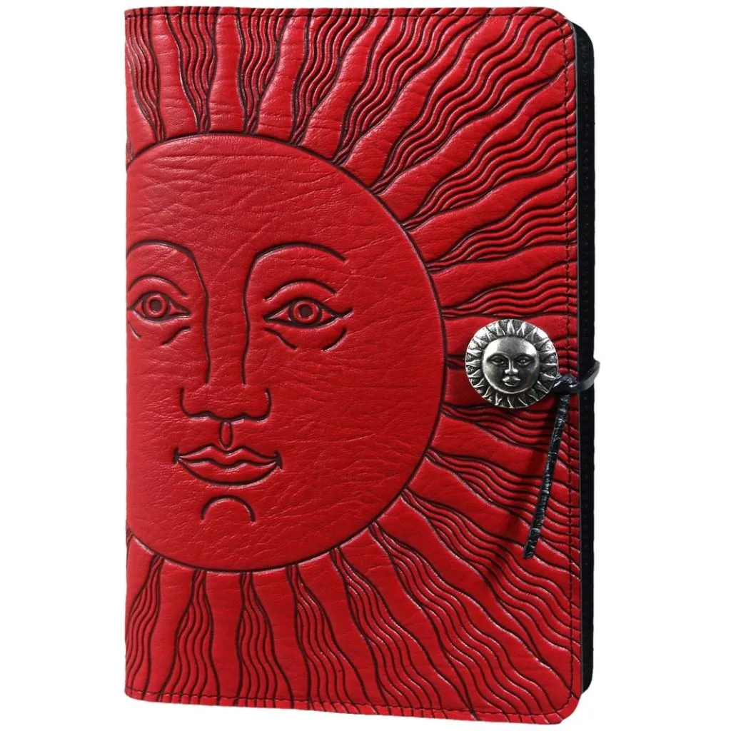 Leather Refillable Journal Notebook, Sun