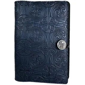 Leather Refillable Journal Notebook, Triskelion Knot