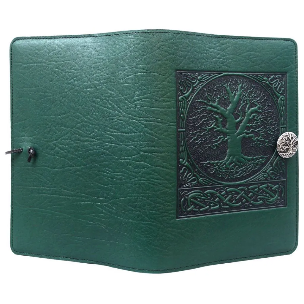 Leather Refillable Journal Notebook, World Tree