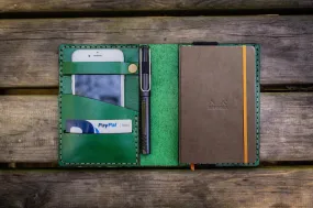 Leather Rhodia A6 Notebook Cover - Green