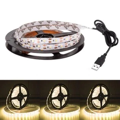 LED Strip Lights -DC 5V 3Key USB Cable Power Flexible 50CM 1M 2M 3M 4M 5M