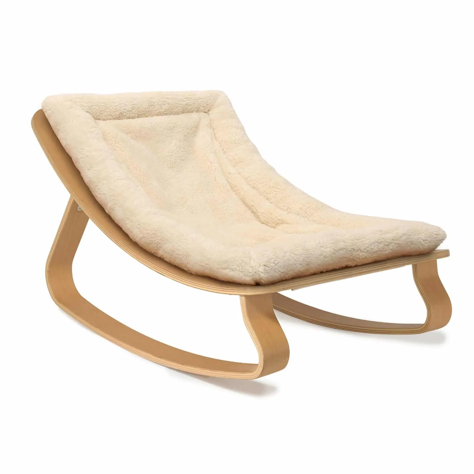 LEVO Baby Rocker | Beech   Fur Milk by Charlie Crane