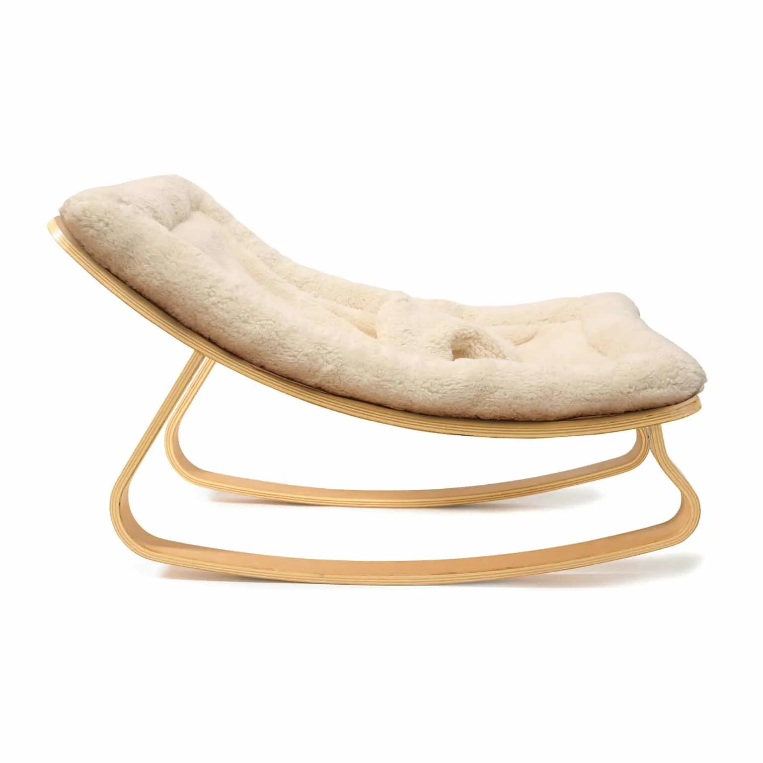 LEVO Baby Rocker | Beech   Fur Milk by Charlie Crane