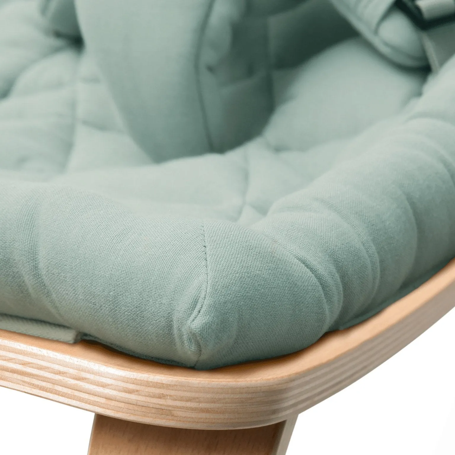 LEVO Baby Rocker | Beech   Organic Farrow Grey by Charlie Crane