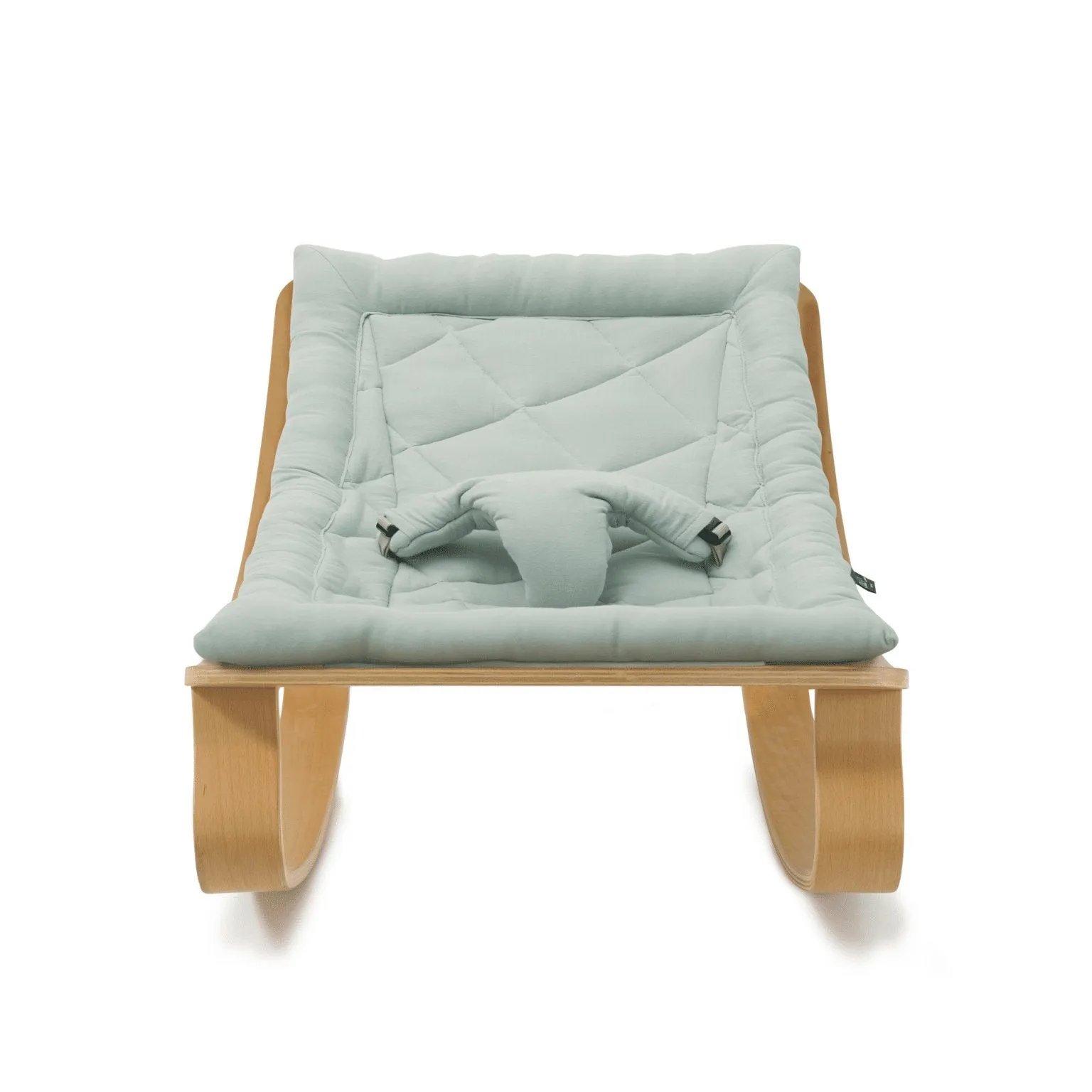 LEVO Baby Rocker | Beech   Organic Farrow Grey by Charlie Crane