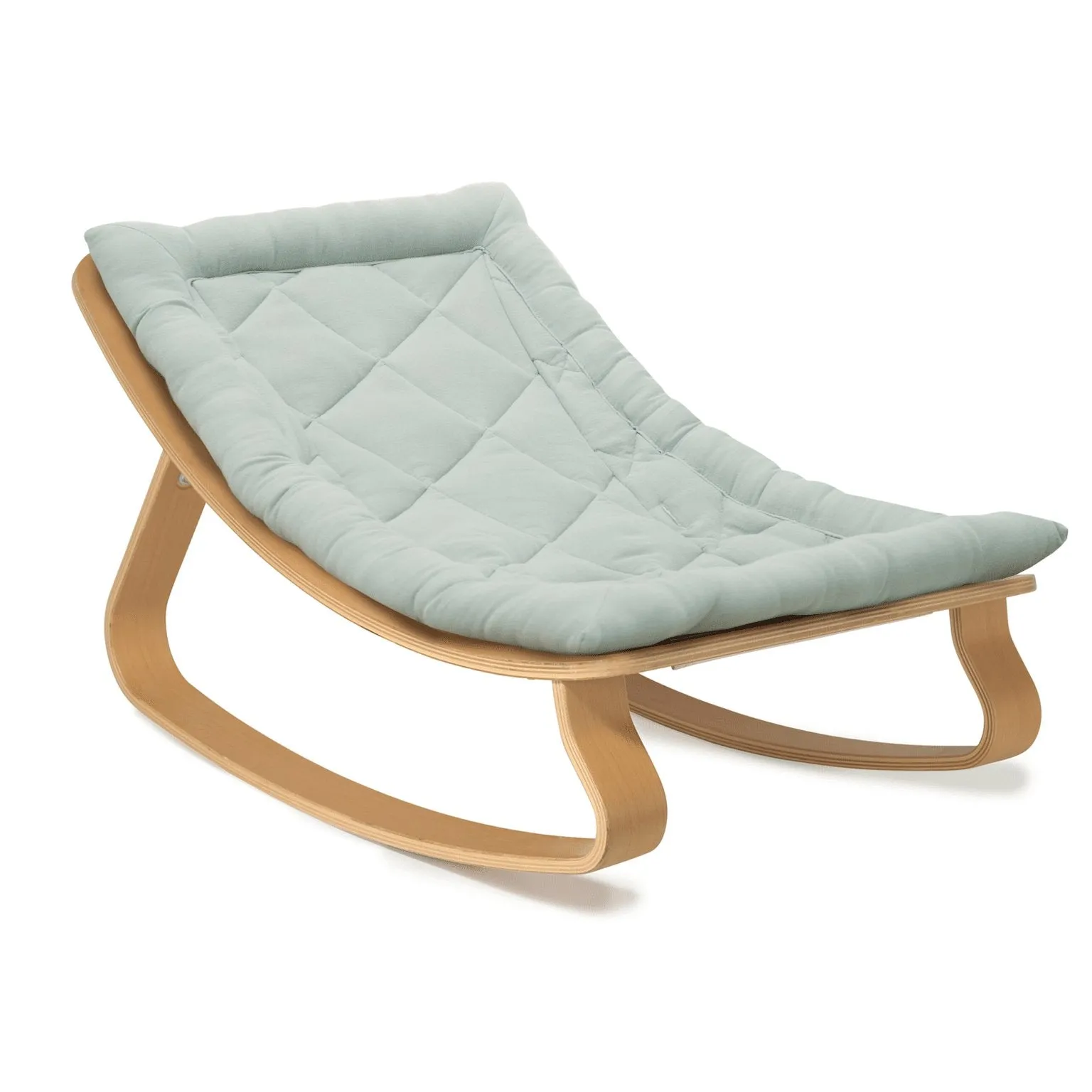 LEVO Baby Rocker | Beech   Organic Farrow Grey by Charlie Crane