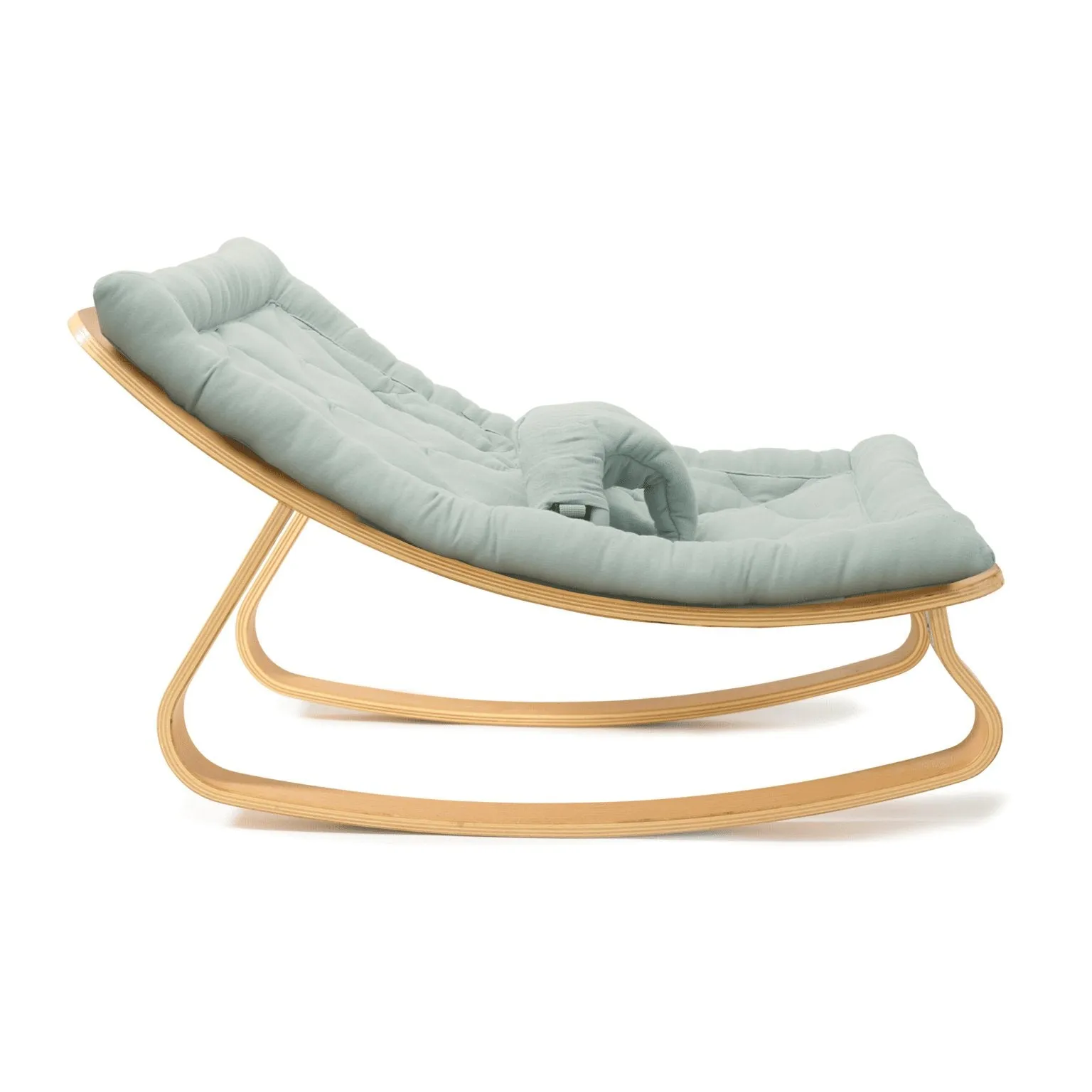 LEVO Baby Rocker | Beech   Organic Farrow Grey by Charlie Crane