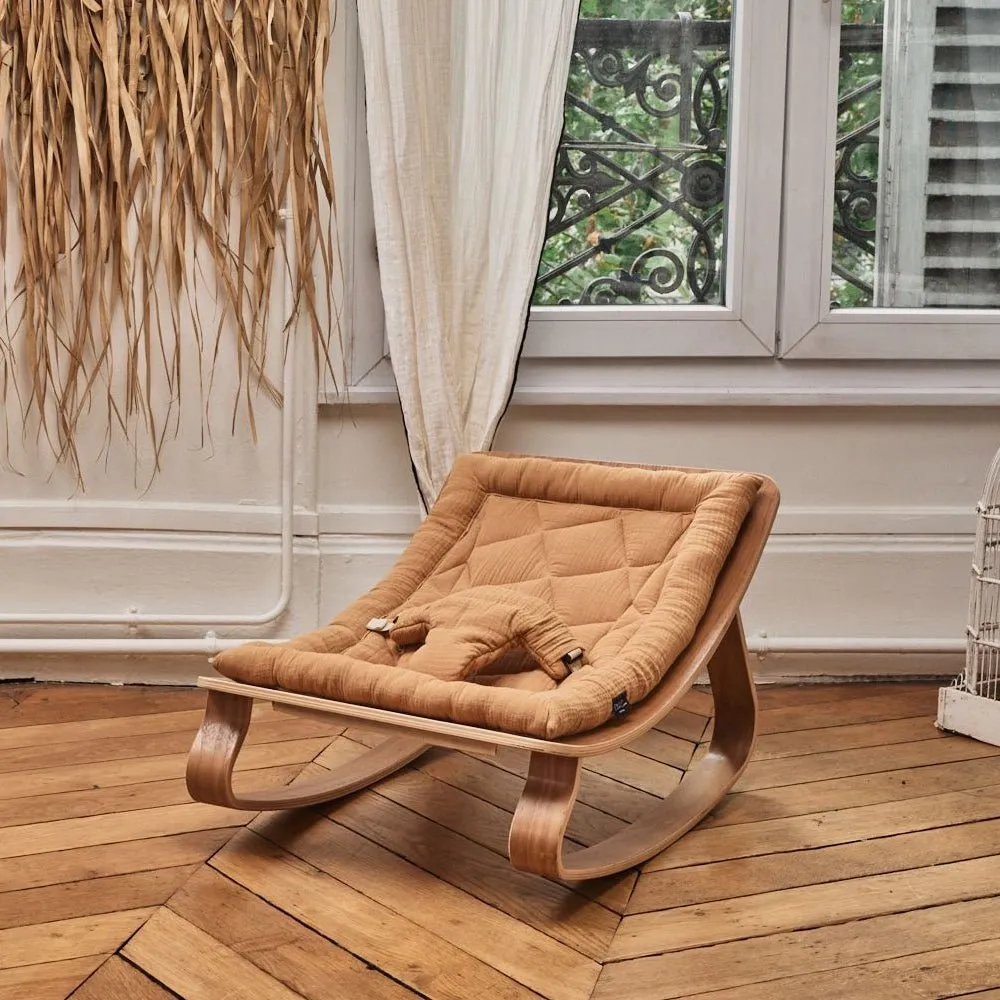 LEVO Baby Rocker | Walnut   Camel by Charlie Crane