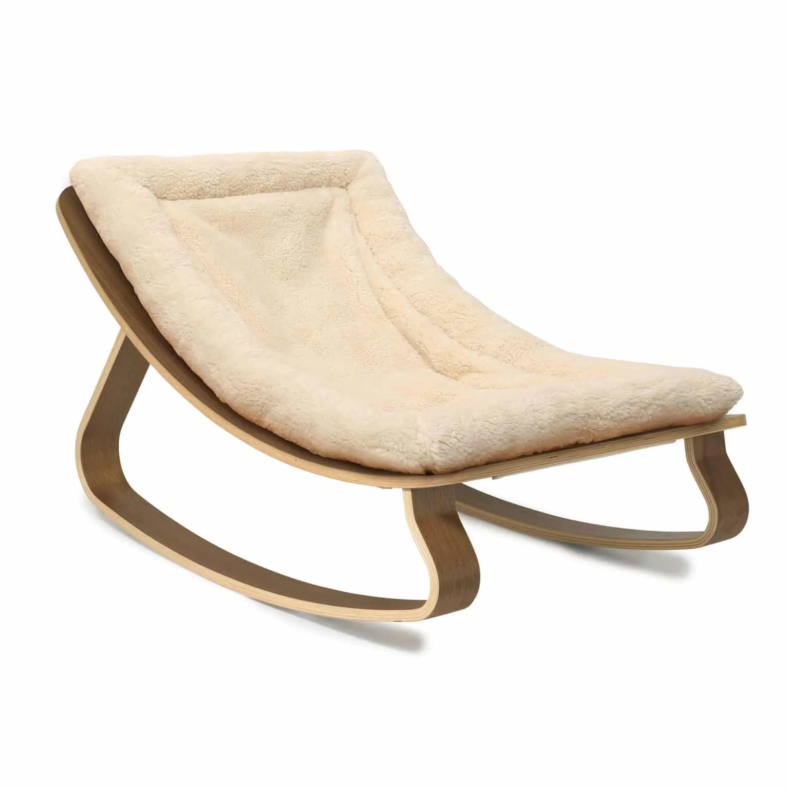 LEVO Baby Rocker | Walnut   Fur Milk by Charlie Crane