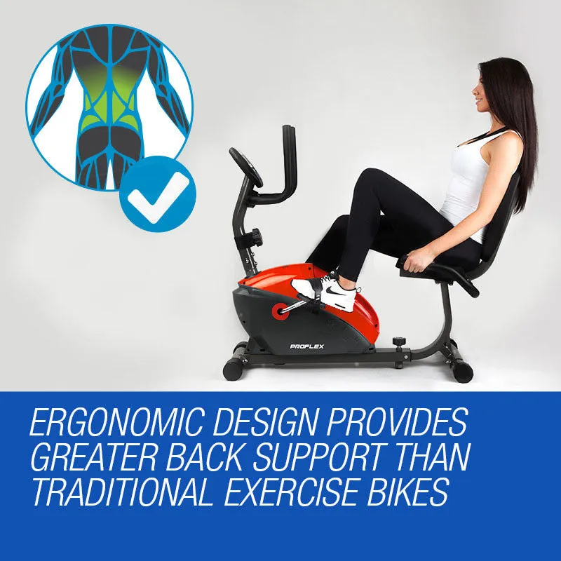 Low-Impact Magnetic Recumbent Exercise Bike with LCD Display