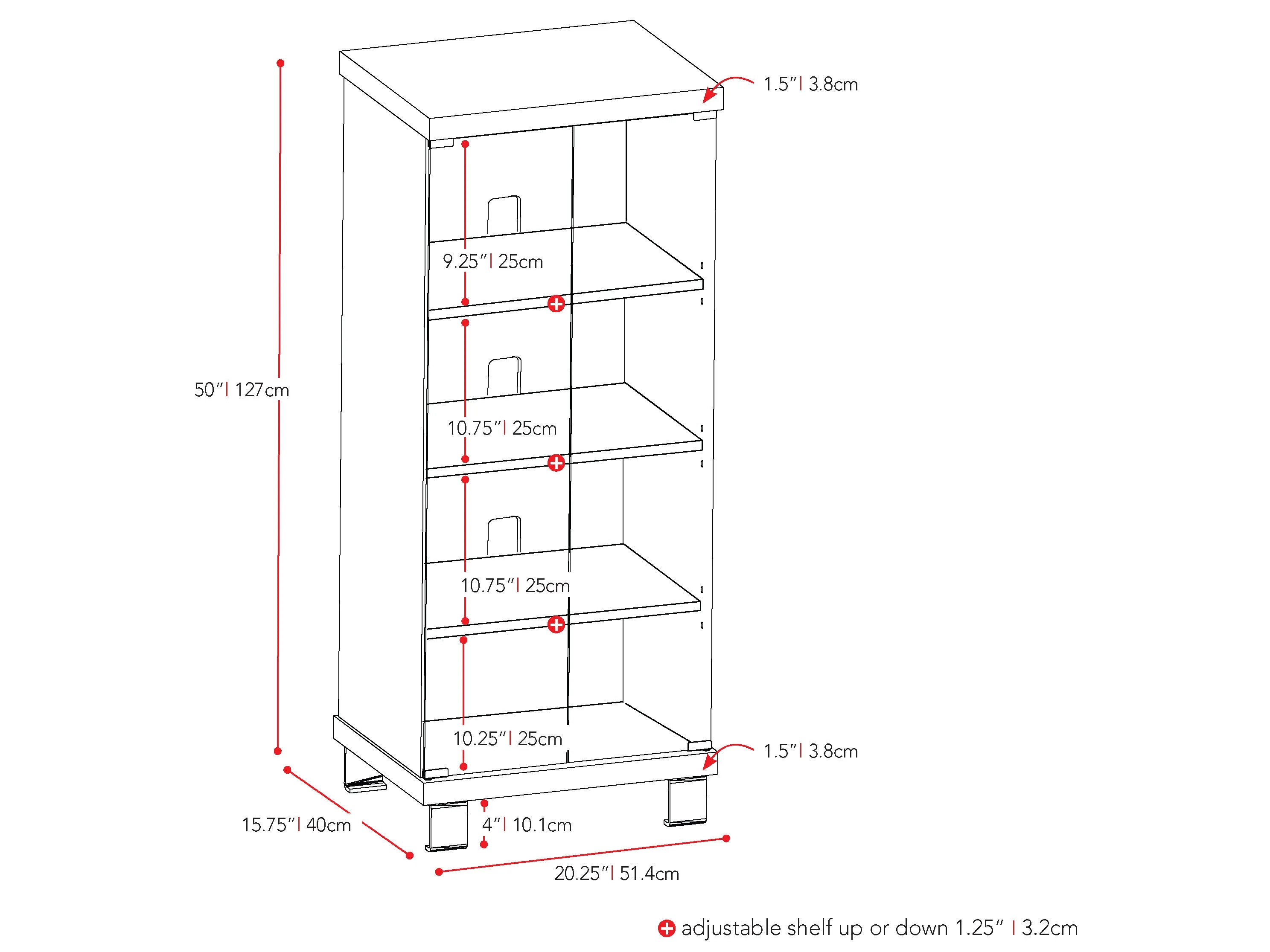 Media Storage Cabinet with Doors