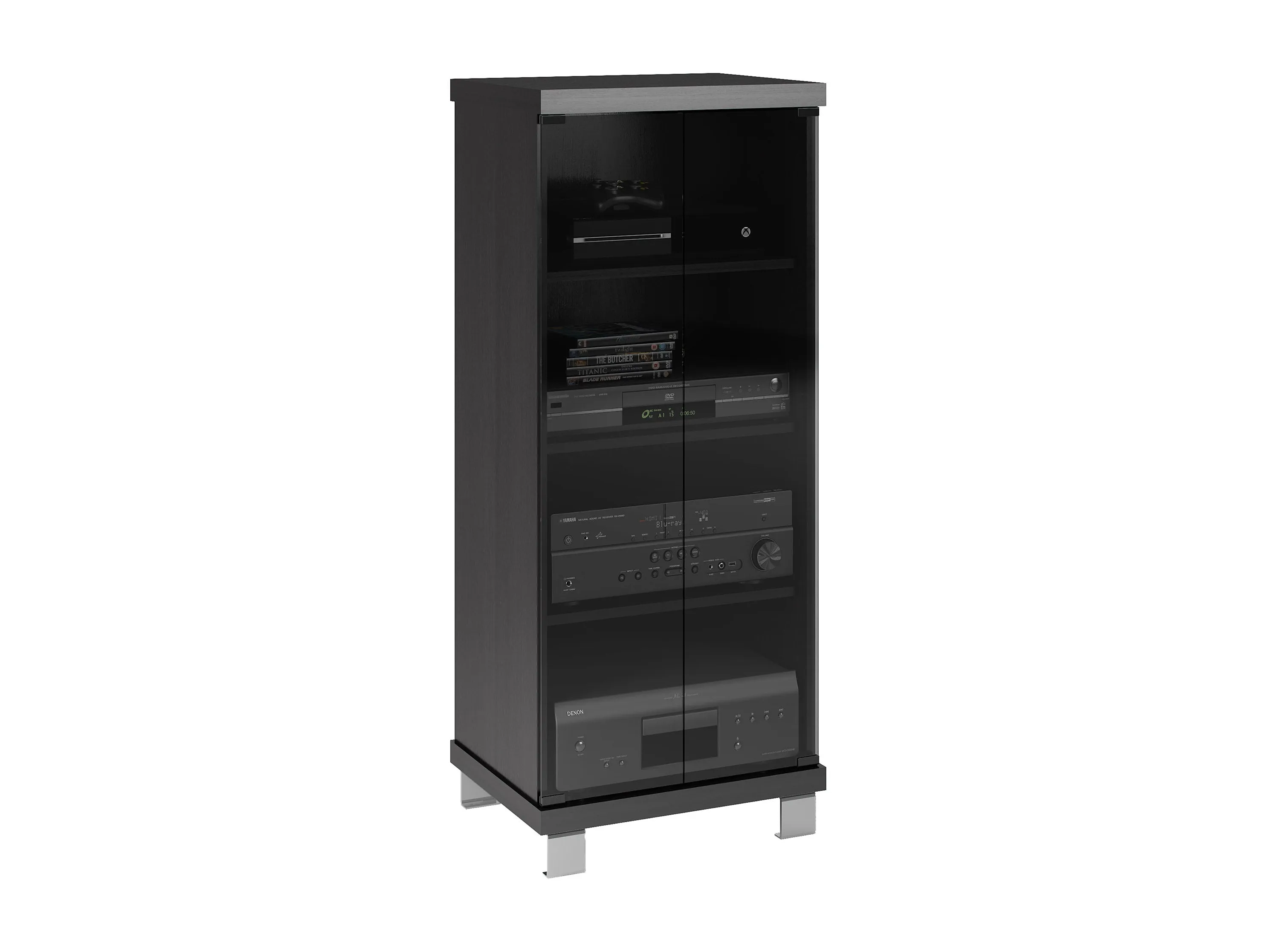 Media Storage Cabinet with Doors