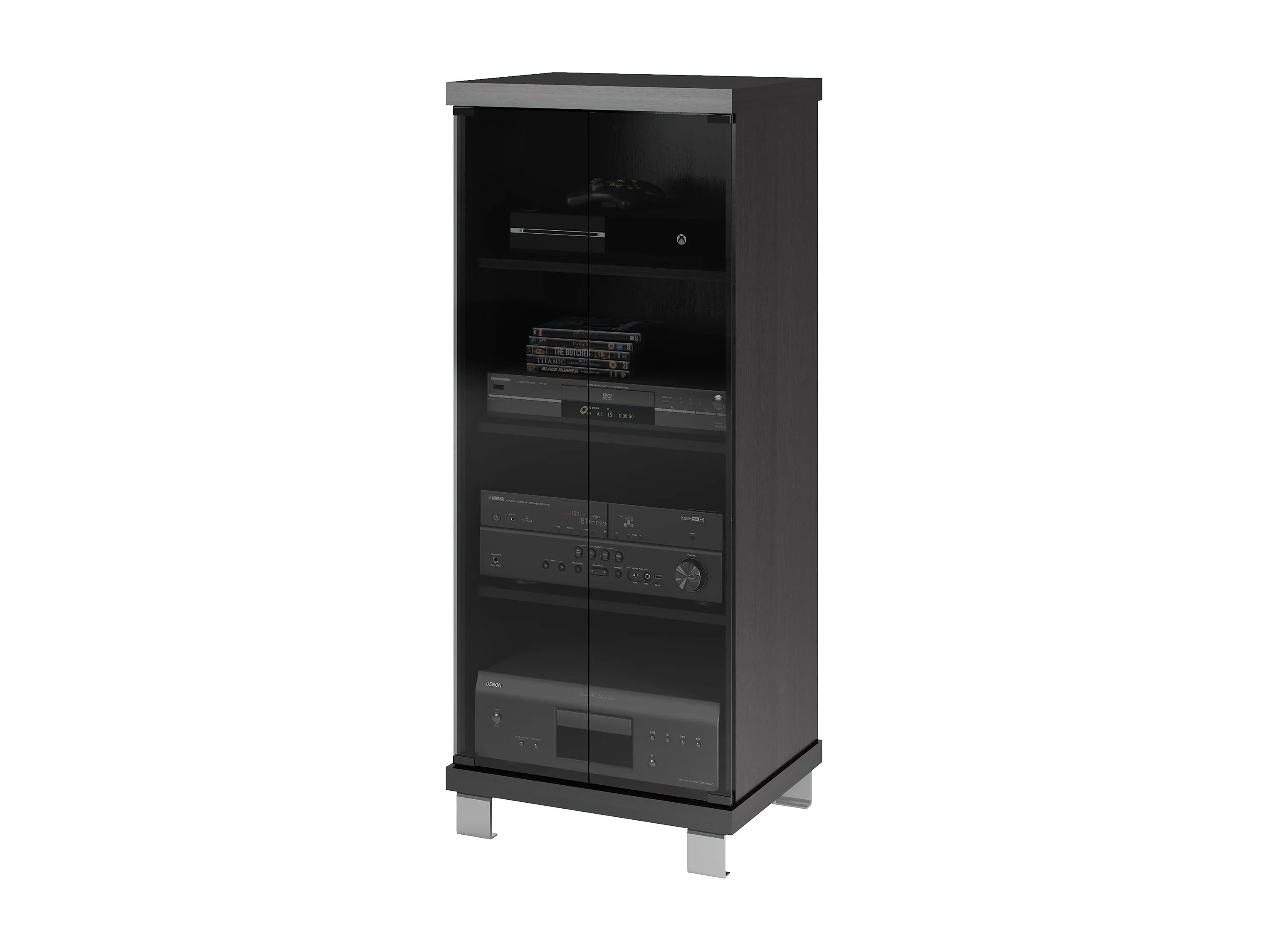 Media Storage Cabinet with Doors