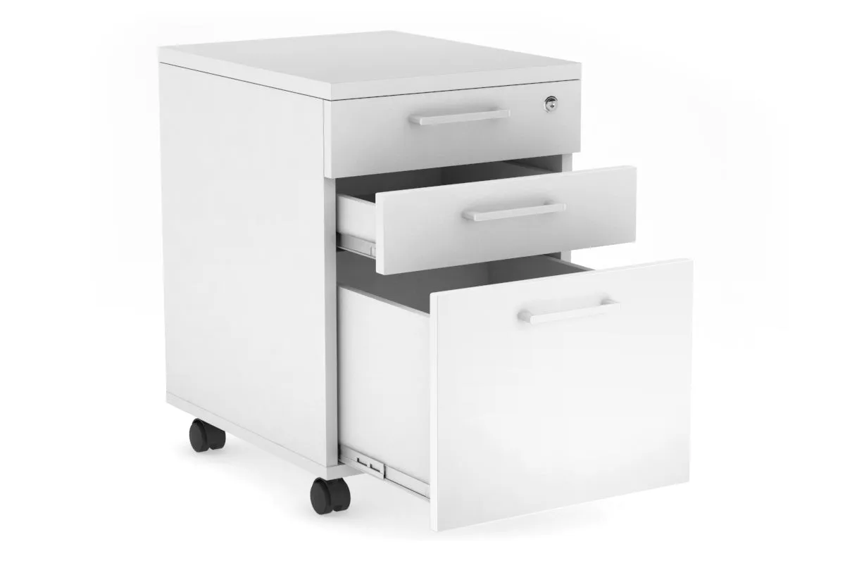 Mobile Pedestal with Lockable Filing Drawers Laminate