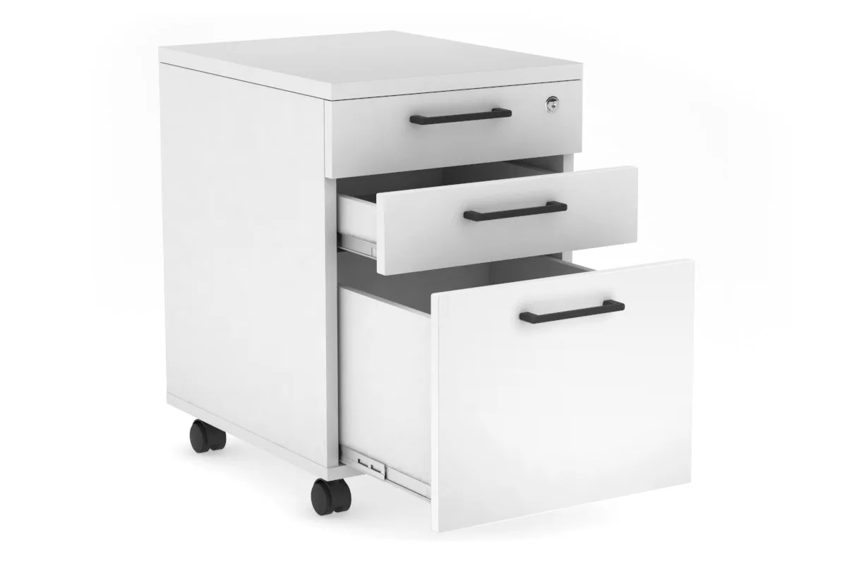 Mobile Pedestal with Lockable Filing Drawers Laminate