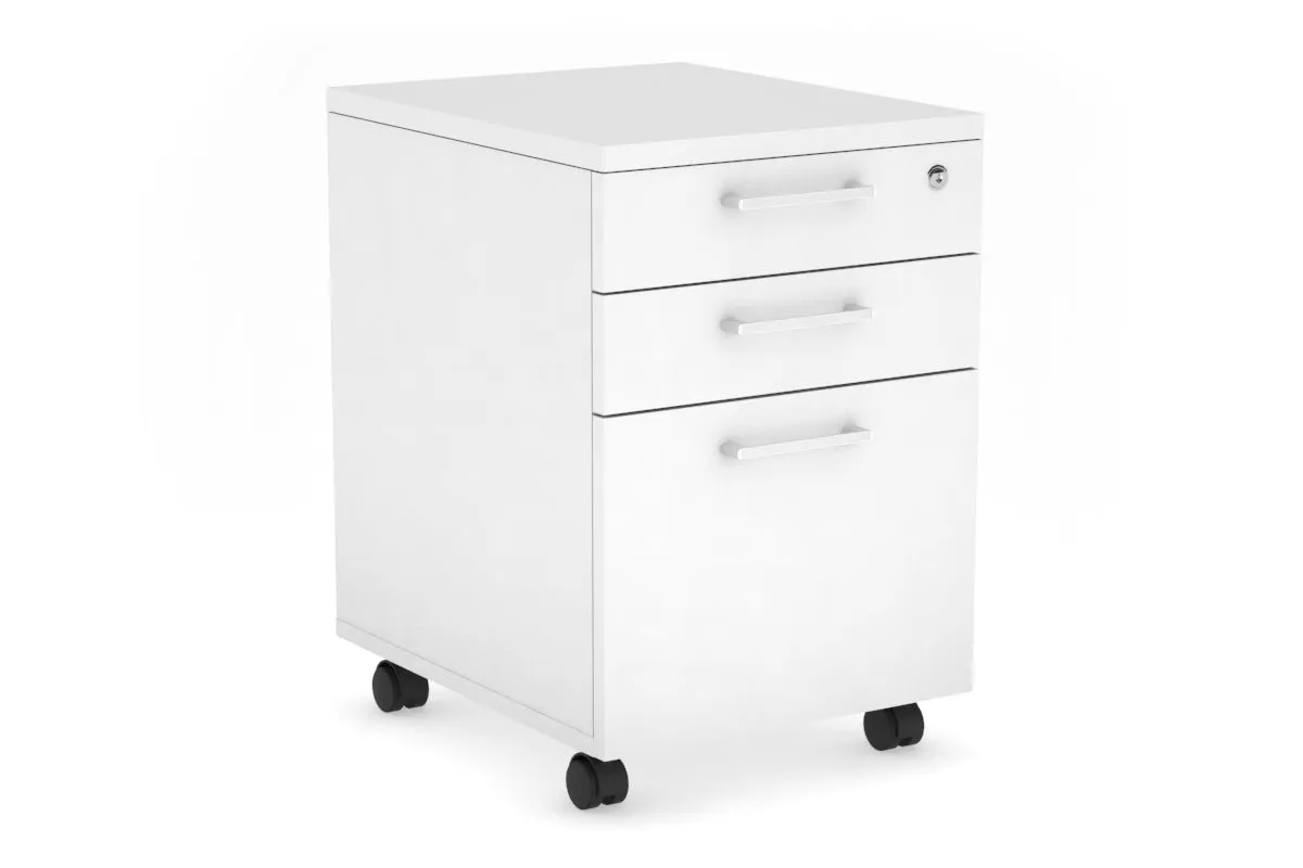 Mobile Pedestal with Lockable Filing Drawers Laminate