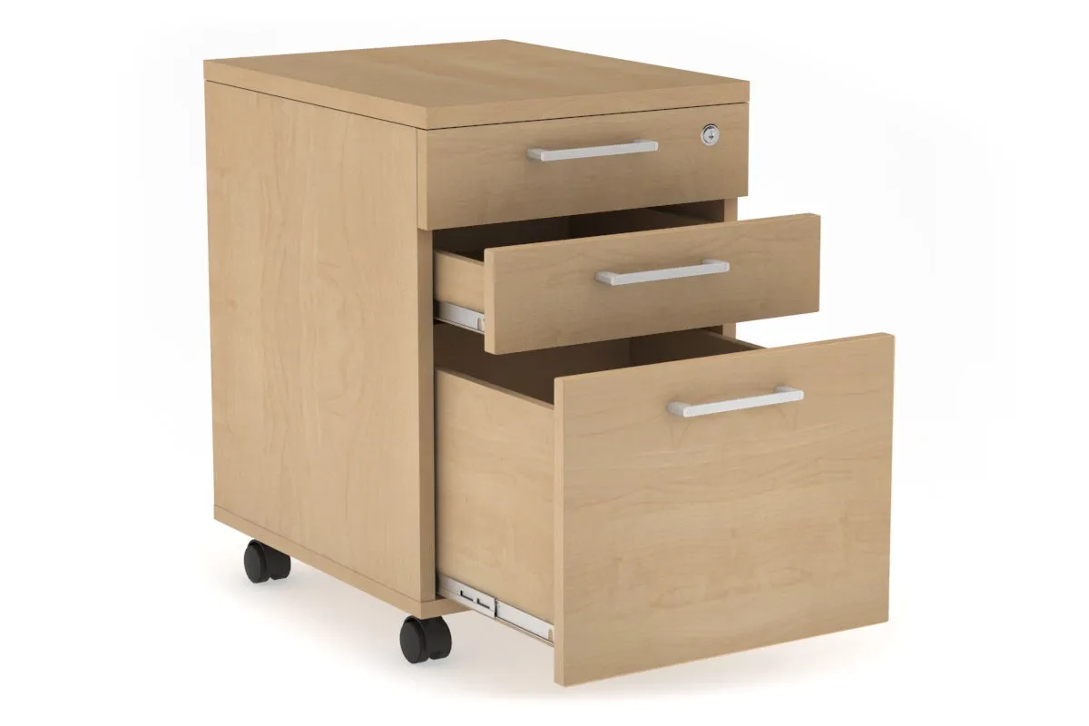 Mobile Pedestal with Lockable Filing Drawers Laminate