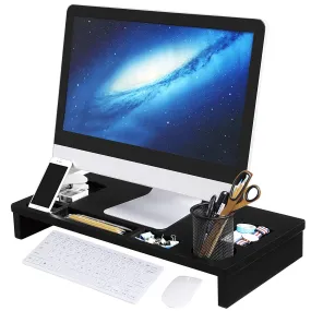 Monitor Stand Riser with Storage Organizer Bamboo Wood