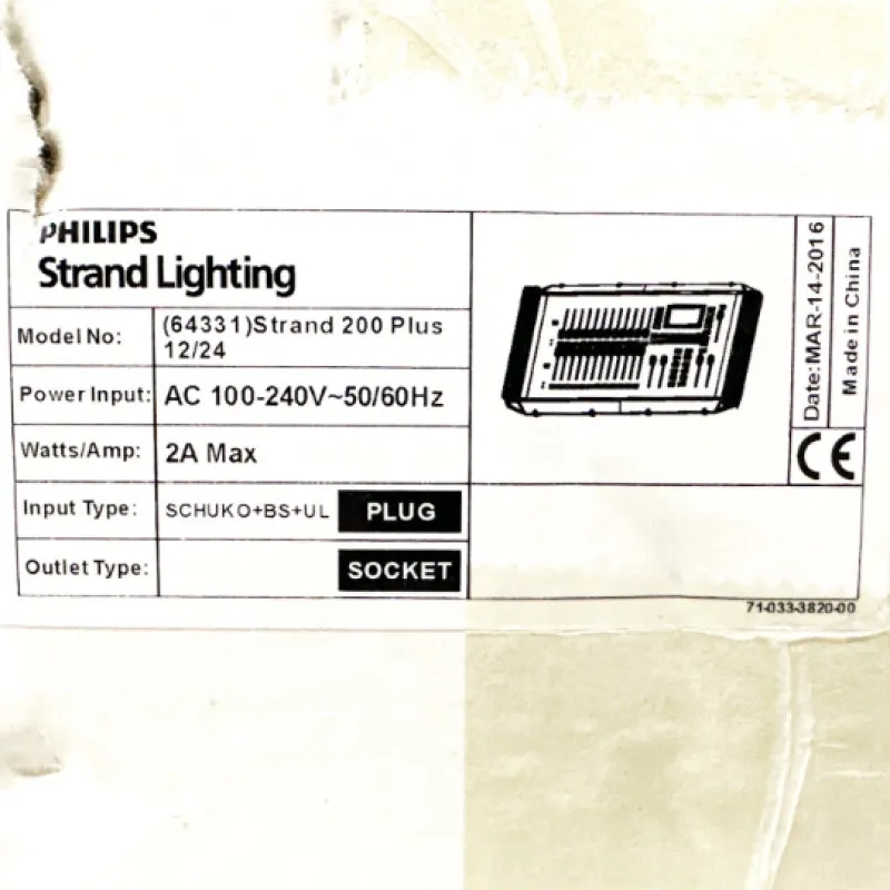 Philips 64331 Strand 200 Plus Series Lighting Control Desk 12/24CH