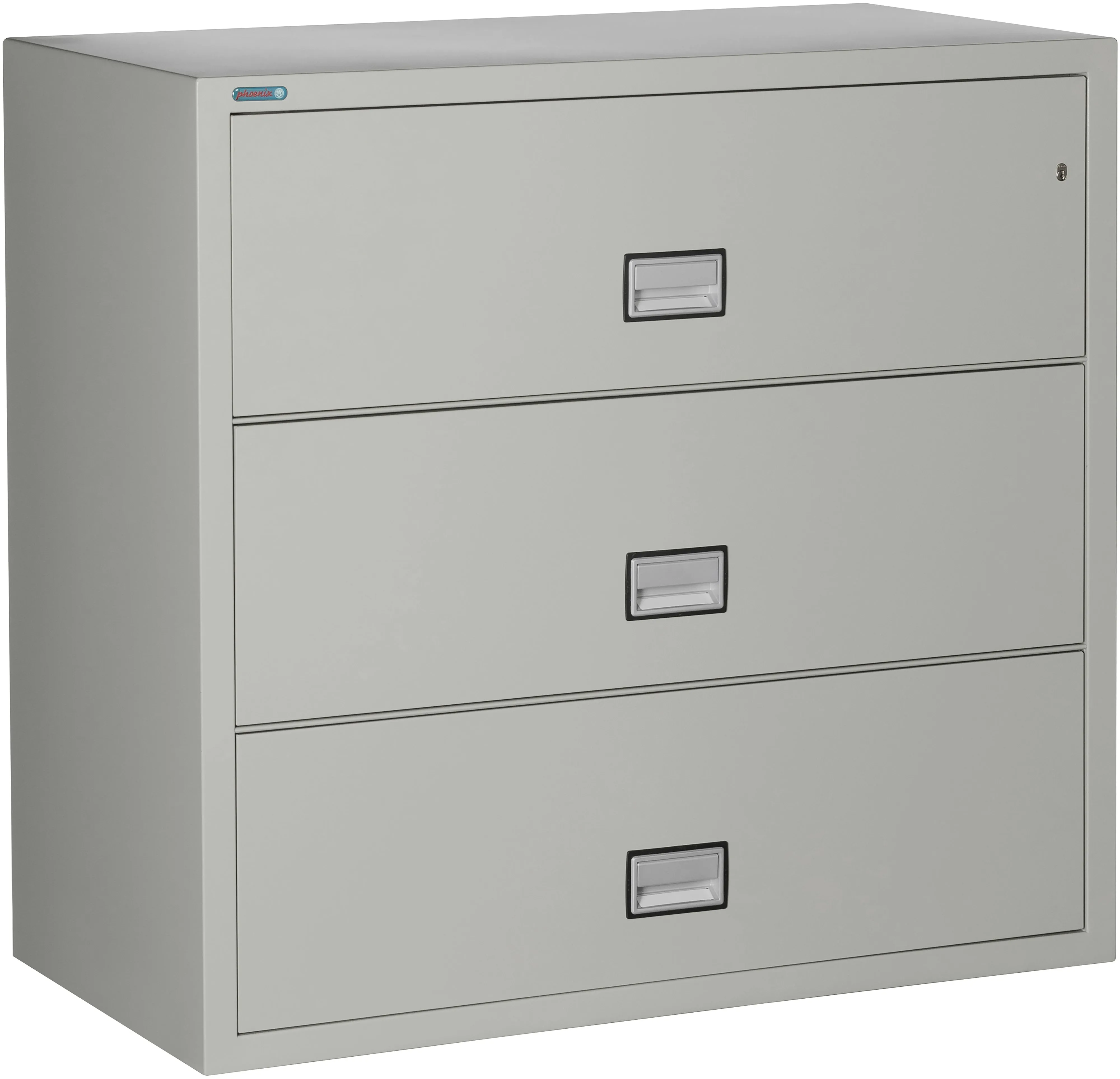 Phoenix Safe LAT3W44 44" 3 Drawer Lateral Size Fire File Cabinet