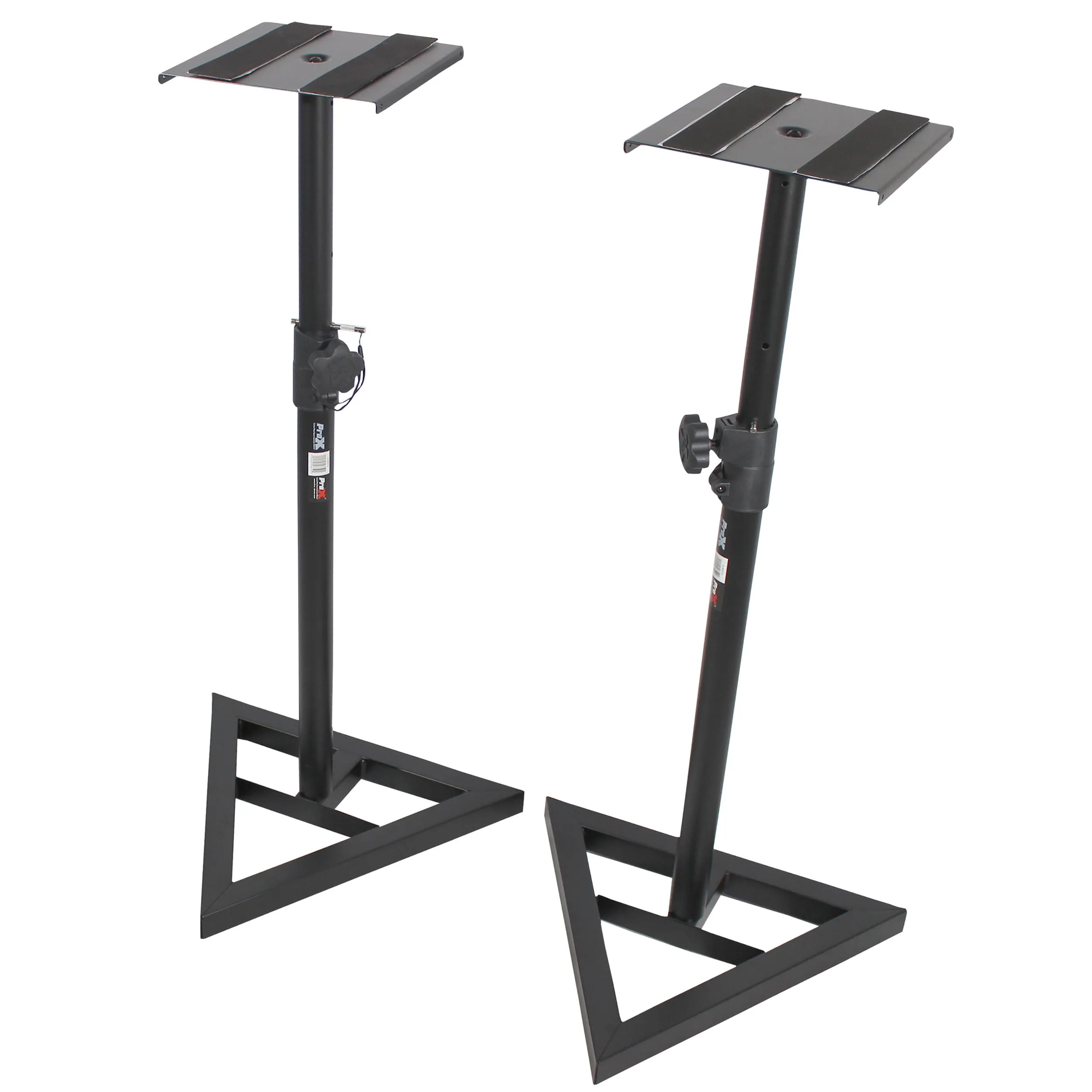 ProX X-MS12 Pair of Monitor Speaker Platform Stands W/Rubberized Platform and Wide Base