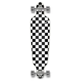 Punked Checkered White Drop Through Longboard