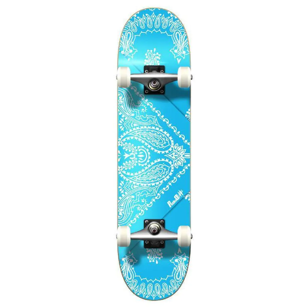 Punked Graphic Complete Skateboard - Bandana SkyBlue