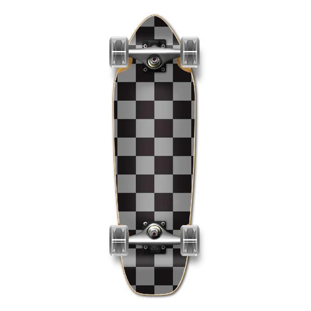 Punked Mini Cruiser Complete - Checker Silver