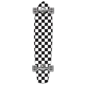 Punked Slimkick 36" Longboard Complete - Checker White