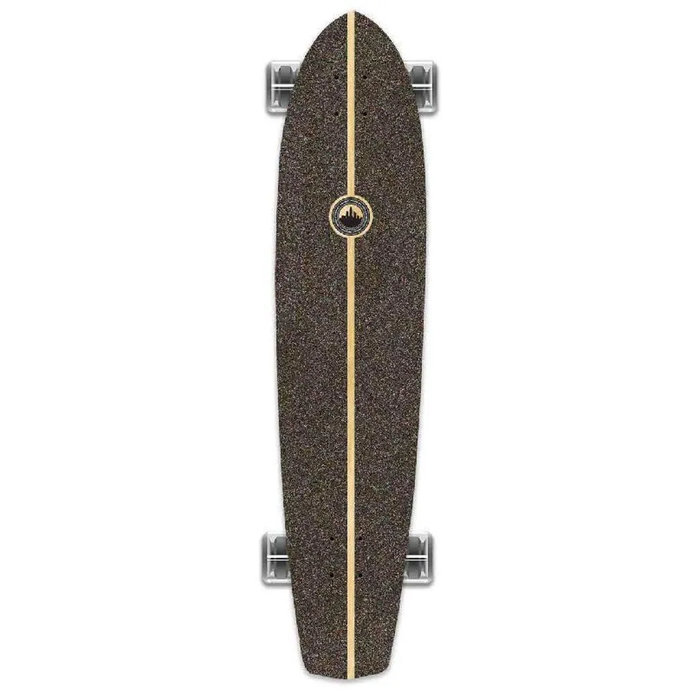 Punked Slimkick 36" Longboard Complete - Checker White