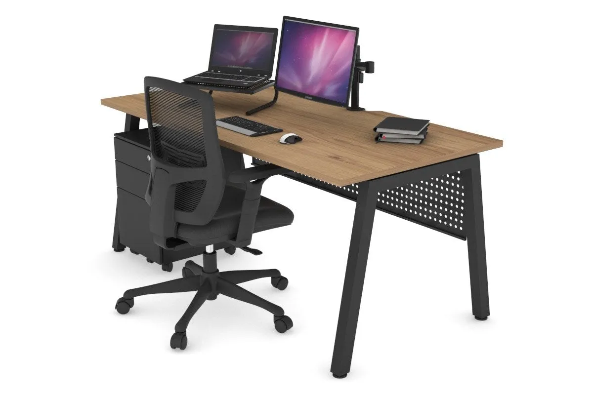 Quadro A Legs Office Desk [1200L x 800W with Cable Scallop]