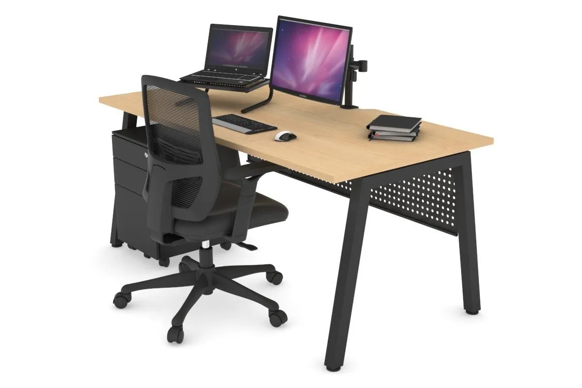 Quadro A Legs Office Desk [1200L x 800W with Cable Scallop]