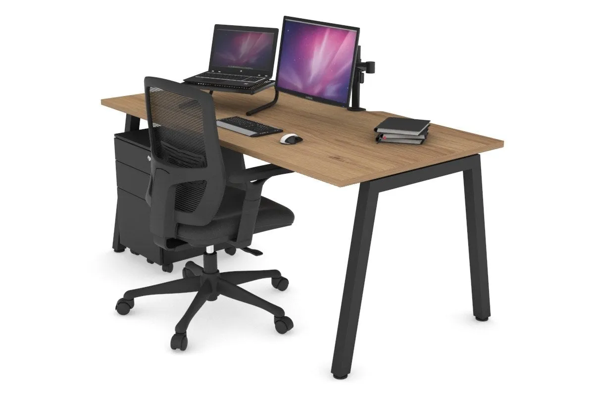 Quadro A Legs Office Desk [1200L x 800W with Cable Scallop]