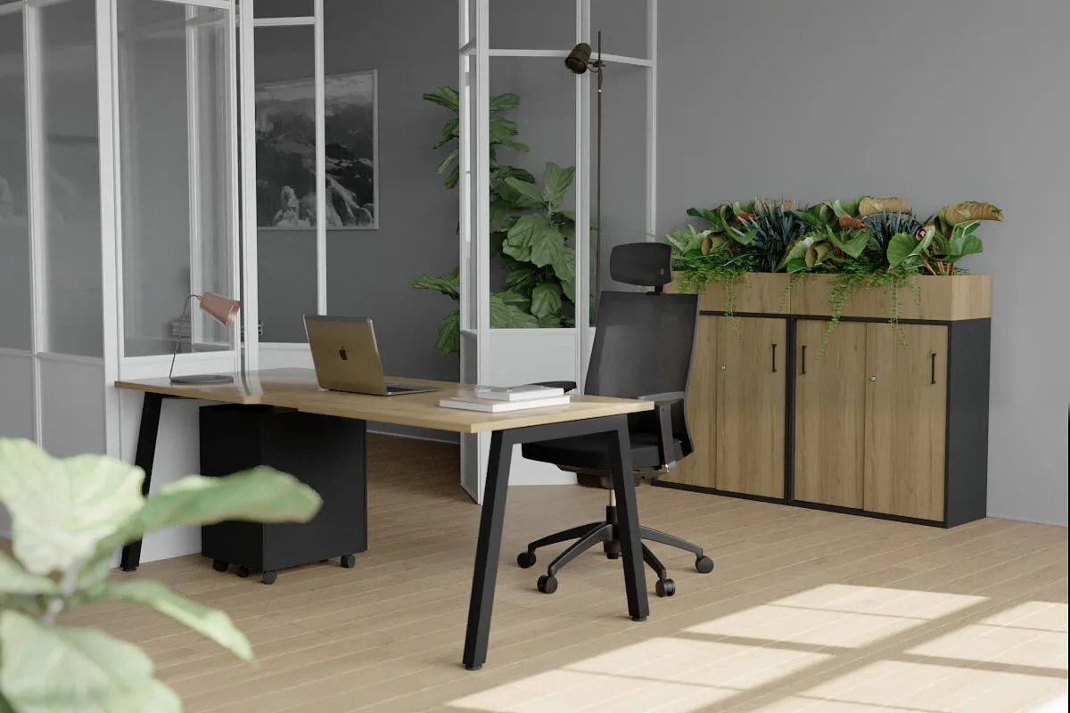 Quadro A Legs Office Desk [1200L x 800W with Cable Scallop]