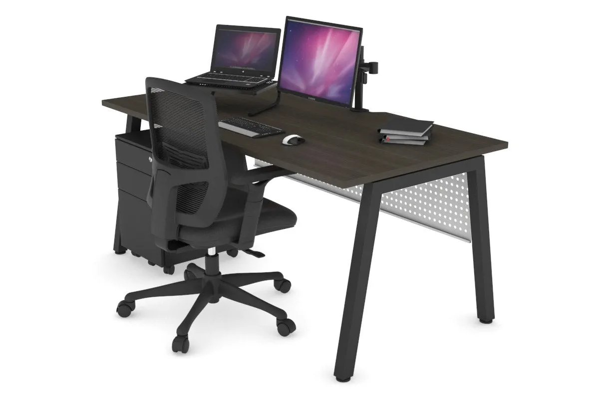 Quadro A Legs Office Desk [1200L x 800W with Cable Scallop]