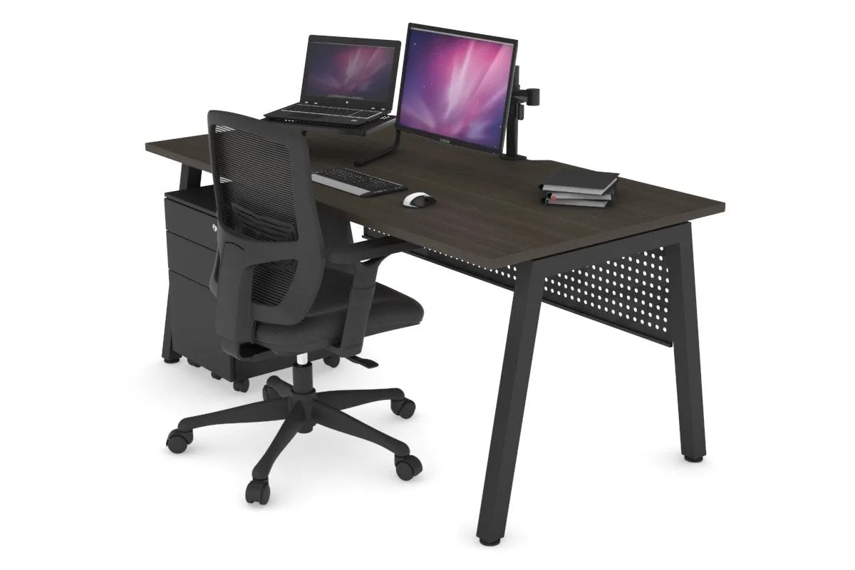 Quadro A Legs Office Desk [1200L x 800W with Cable Scallop]