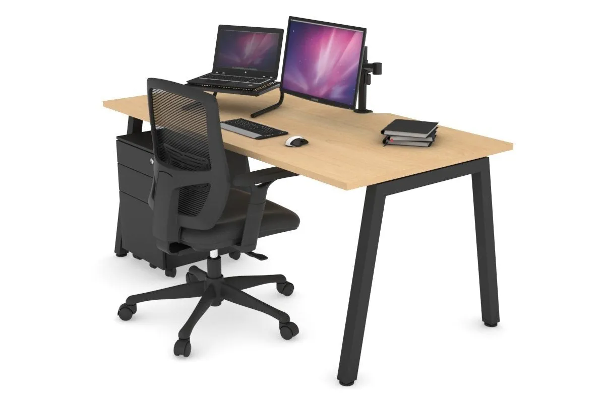 Quadro A Legs Office Desk [1200L x 800W with Cable Scallop]