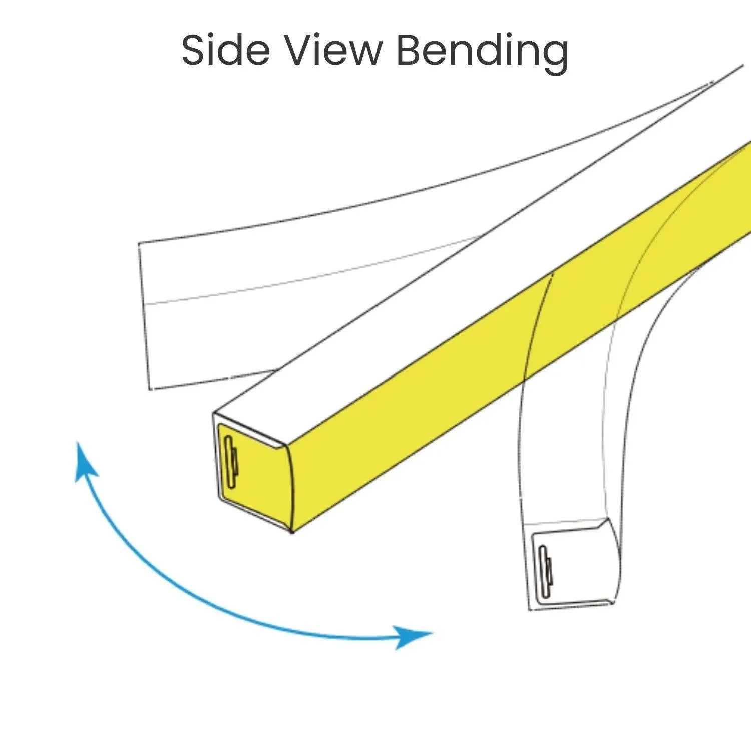 Red LED Neon Flex 220V 240V Top Bending 20cm Cut IP65 with UK Plug