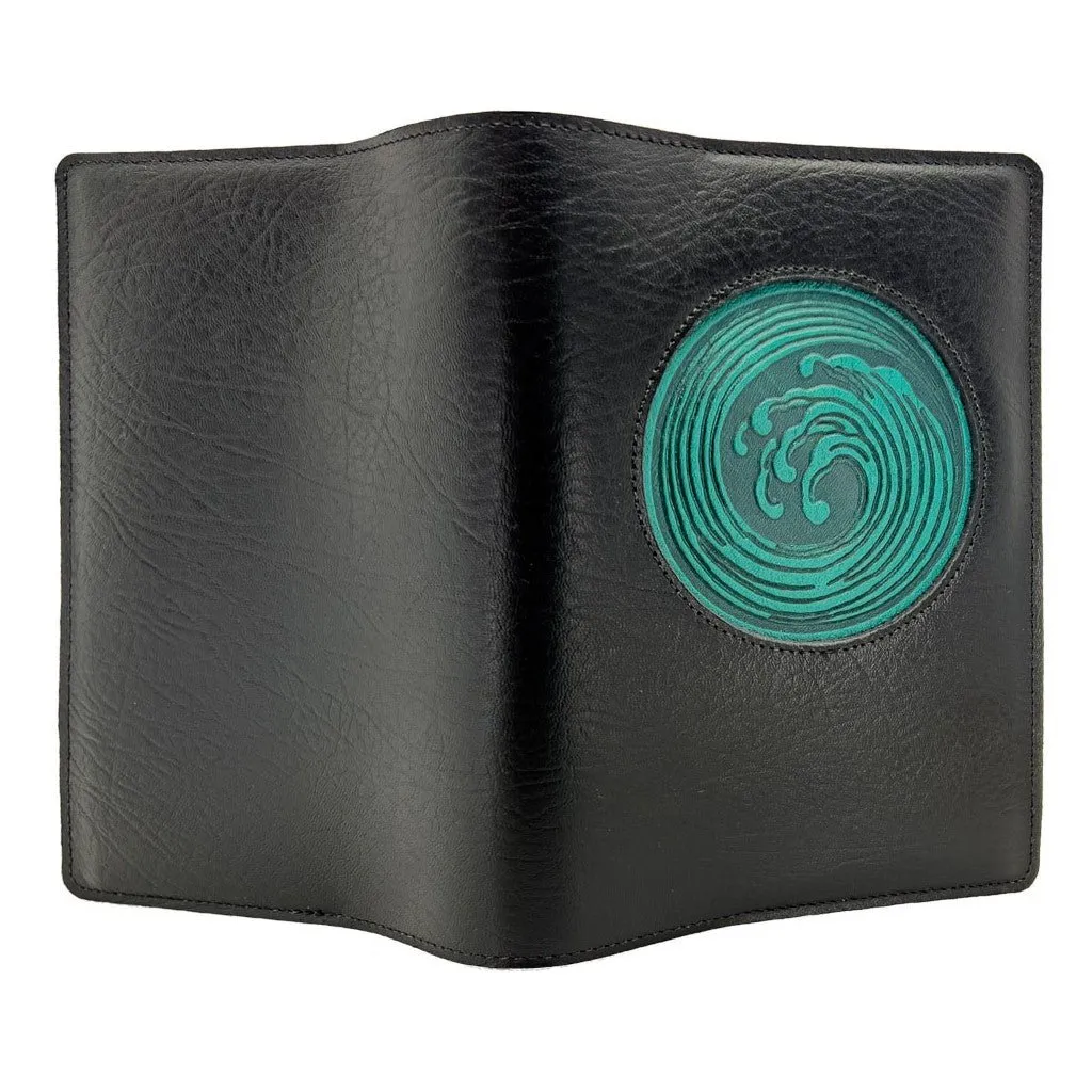 Refillable Leather Icon Journal, Enso Wave