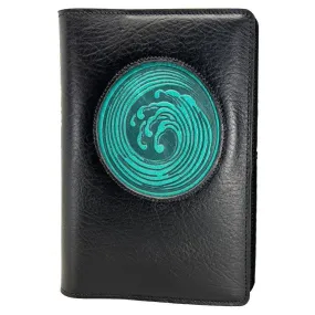 Refillable Leather Icon Journal, Enso Wave