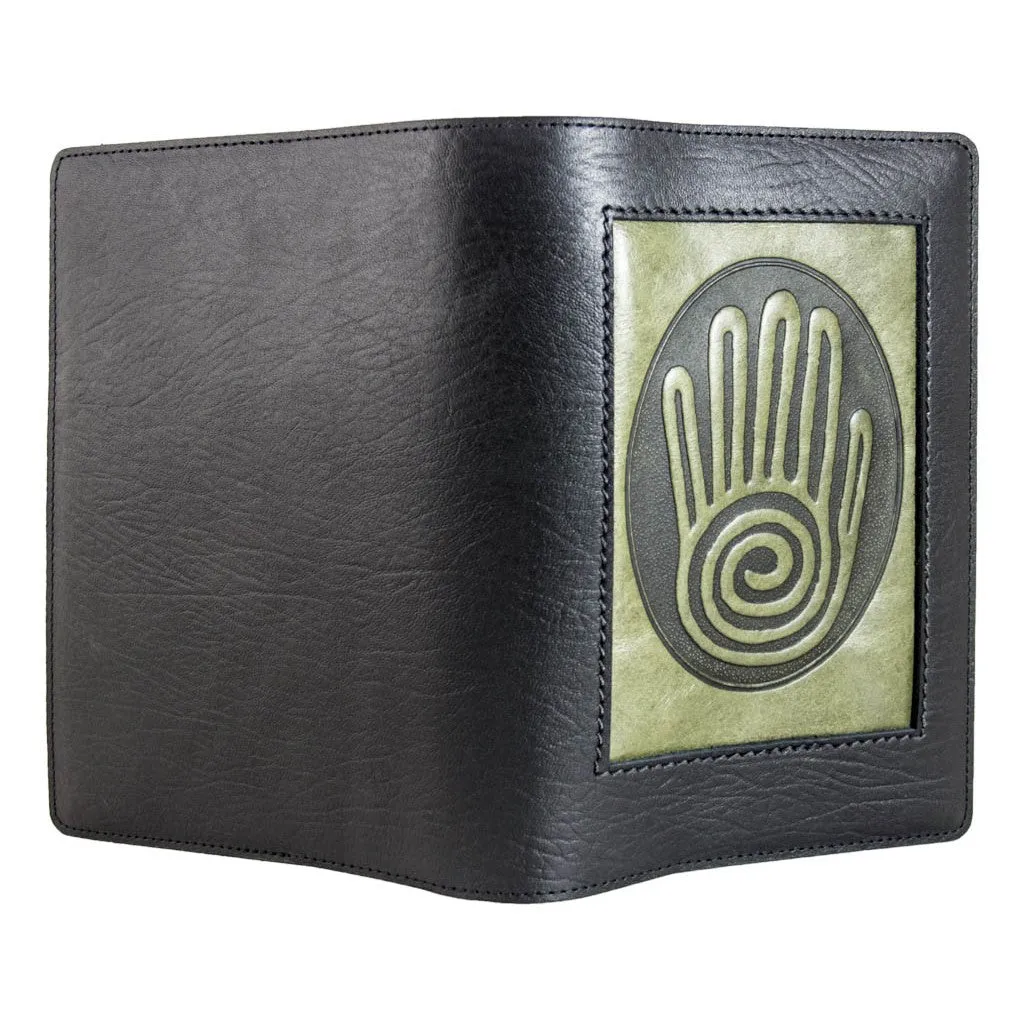 Refillable Leather Icon Journal, Spiral Hand