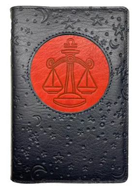 Refillable Leather Journal, Zodiac Icon, Libra