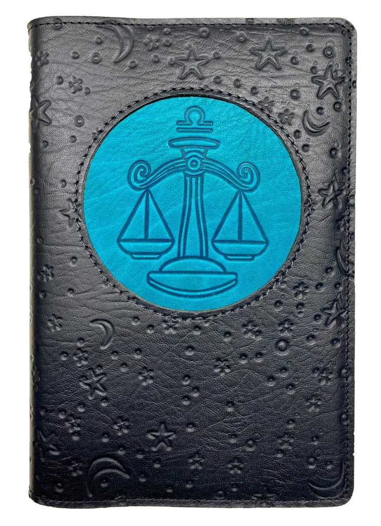 Refillable Leather Journal, Zodiac Icon, Libra