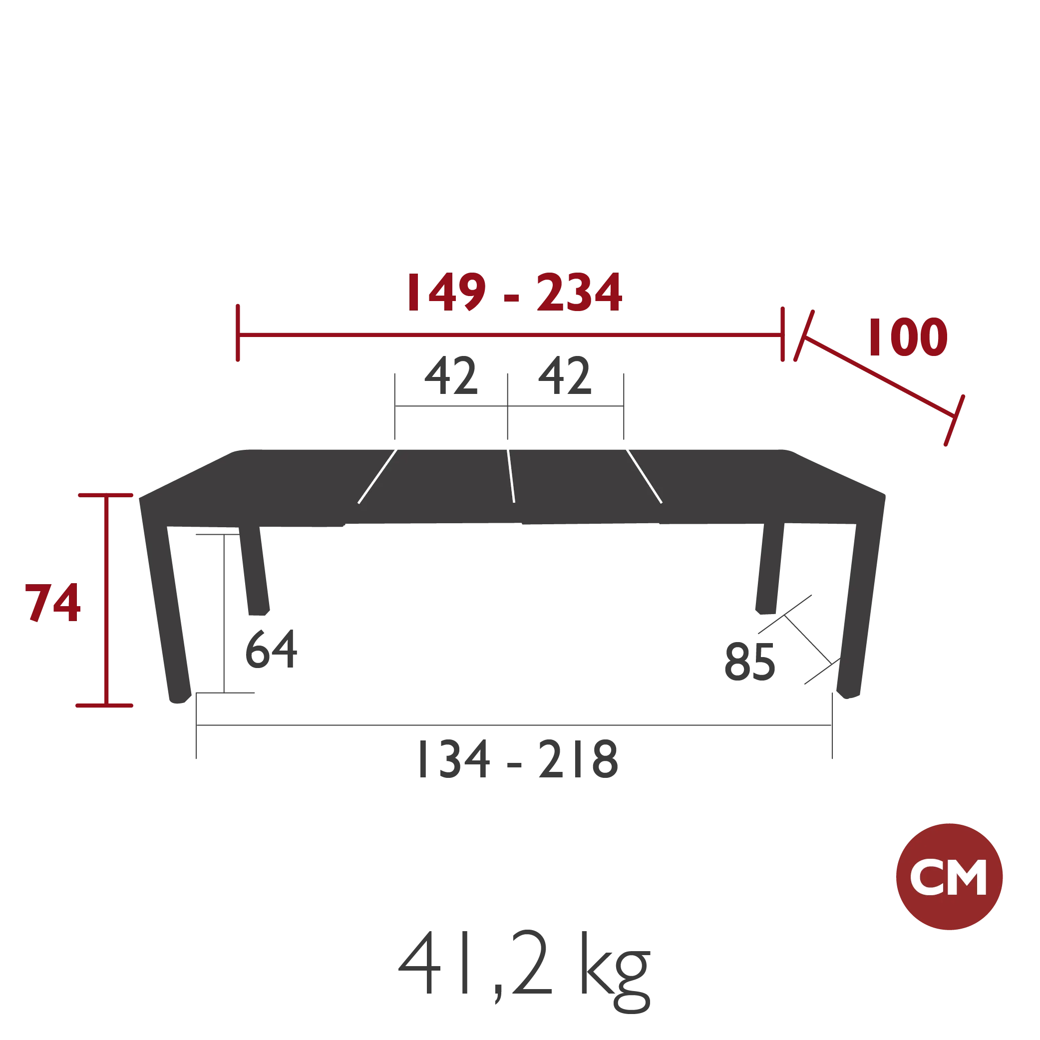 Ribambelle Extending Table