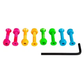 Sushi Bolts Coloured Allen Bolts (Pk 8) Pink Green Orange Blue 1"