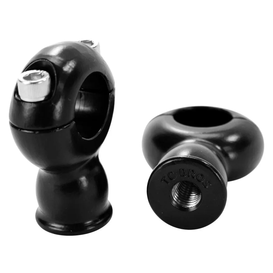 TC Bros. 2" Classic Black Stainless Risers for 1" Diameter Handlebars