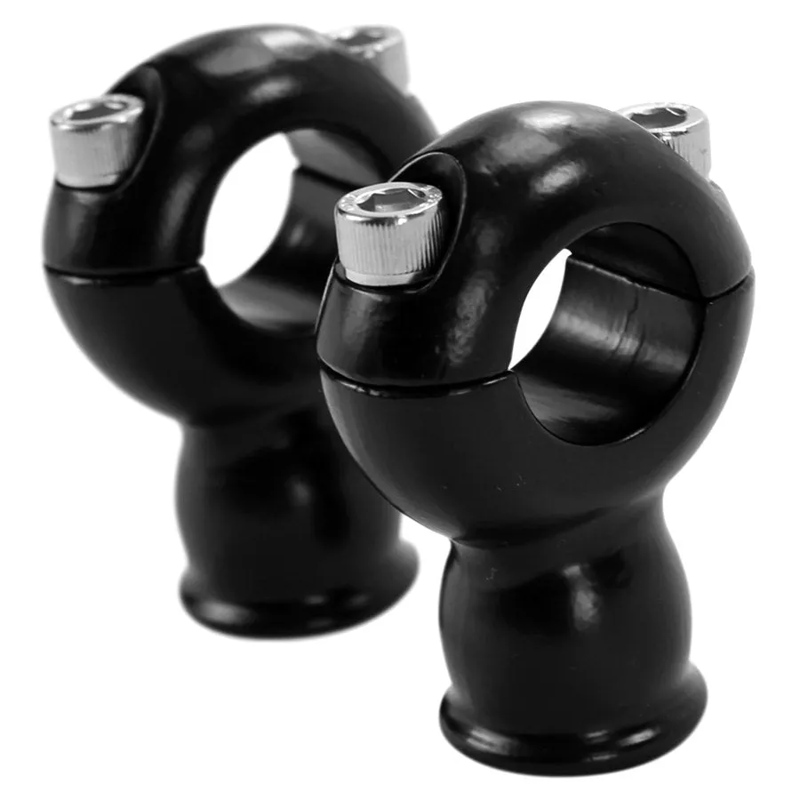 TC Bros. 2" Classic Black Stainless Risers for 1" Diameter Handlebars