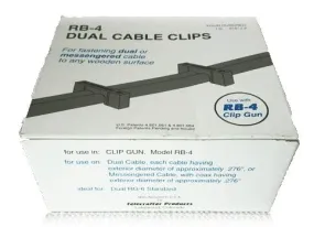 Telecrafter TP-66ES Cable Clip / Staple For Dual RG 6 Cable 400ea  Black