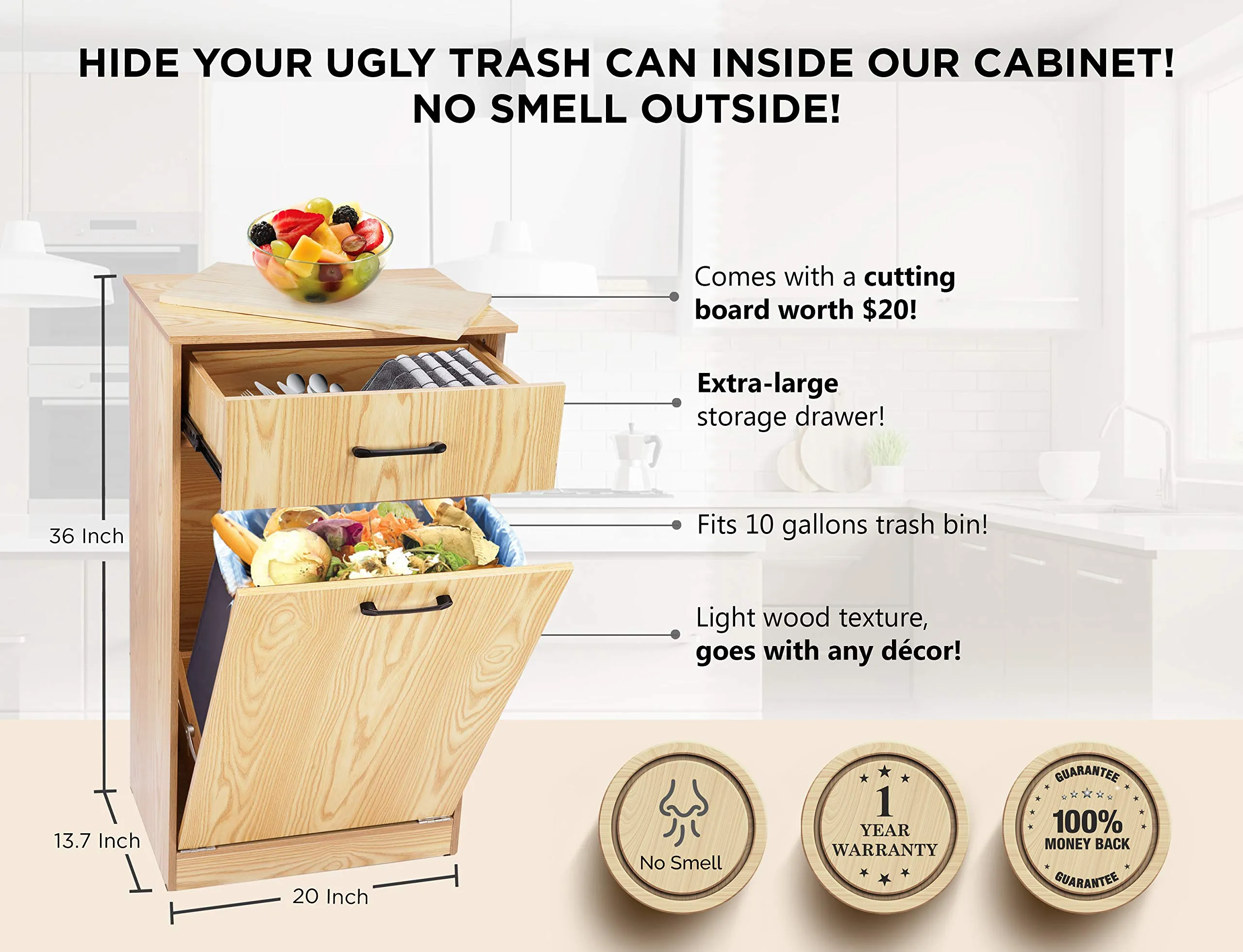 Tilt Out Trash Bin Cabinet Tilt Out Trash Can Cabinet Hide Away Kitchen Island Wooden